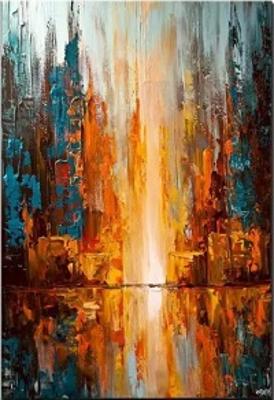 Procure contemporary abstract streets art protected with lacquer from Osnat fine art